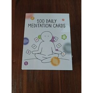 100 Daily Meditation Cards Self Care Anxiety Relief for‎ Relaxation Sealed ZC4